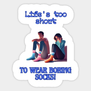 Mental Health Awareness - Boring socks! Sticker